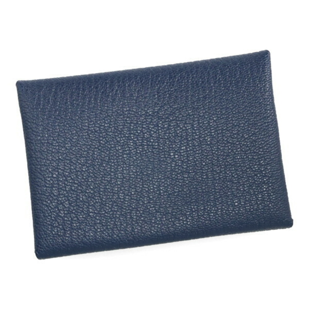 Hermes Calvi Duo Chevre Blue Navy Blue W stamped